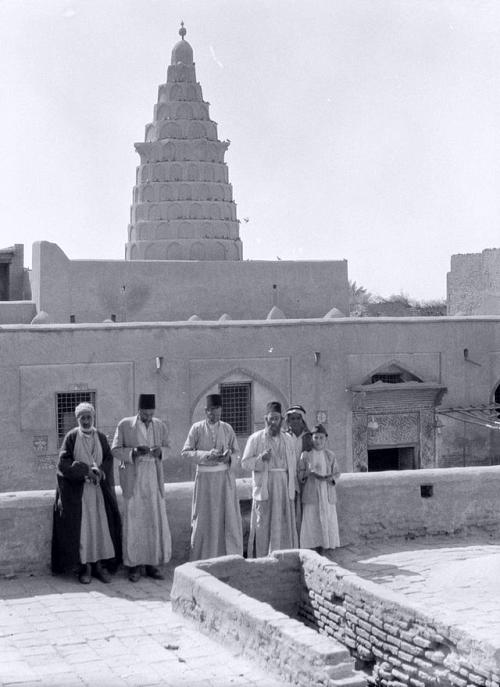 Ezekial's Tomb located at Al Kifl, Iraq. The area was inhabited by Iraqi jews who appear in the photo