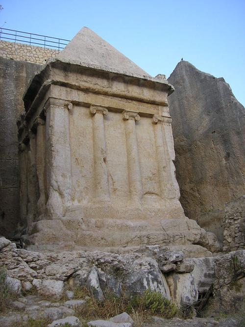 Tomb of Zachariah, an ancient monument in the Kidron Valley outside the Old City of Jerusalem, Israel